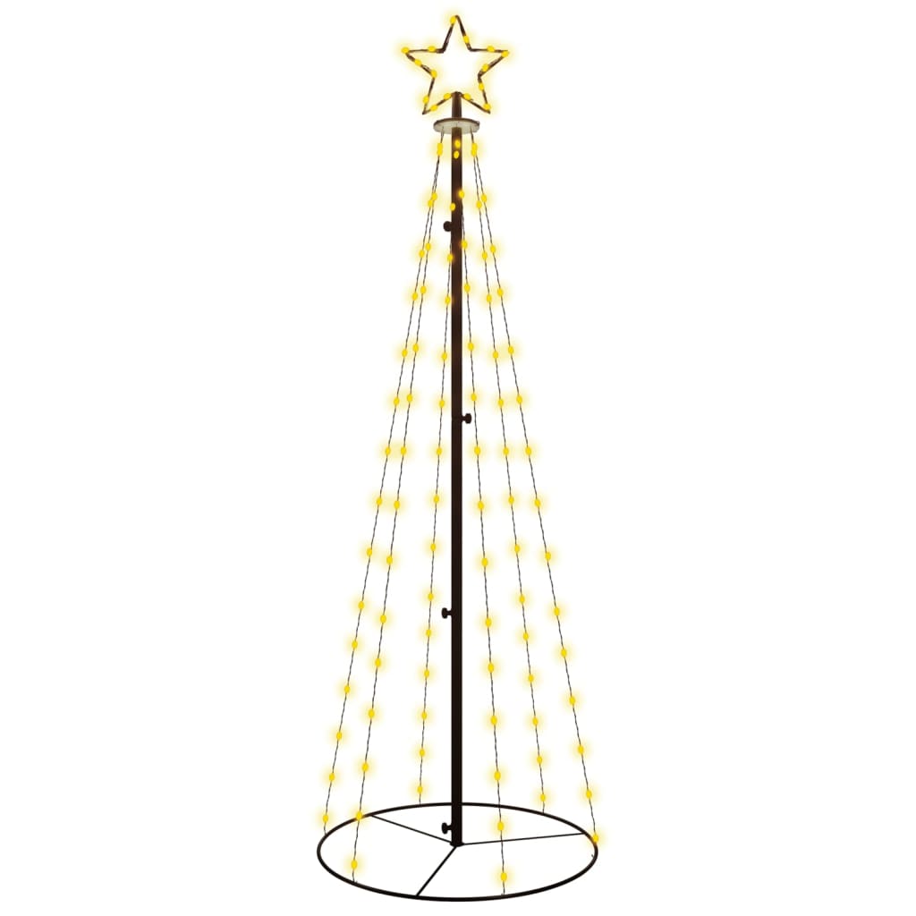 Vidaxl kegelkerstboom 108 led's 70x180 cm warmwit