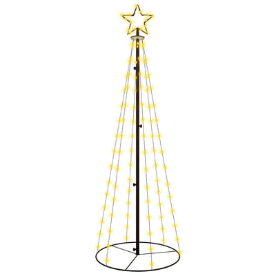 Vidaxl Kegelkerstboom 108 LED 70x180 cm de blanco tibio