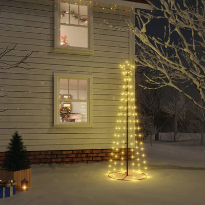 Vidaxl Kegelkerstboom 108 LED 70x180 cm de blanco tibio
