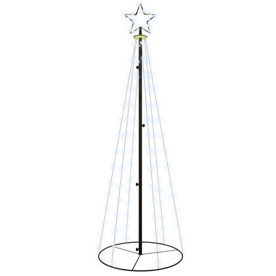 Vidaxl Kegelkerstboom 108 LED 70x180 cm blanco frío
