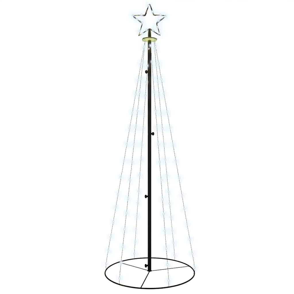 Vidaxl Kegelkerstboom 108 LED 70x180 cm blanco frío