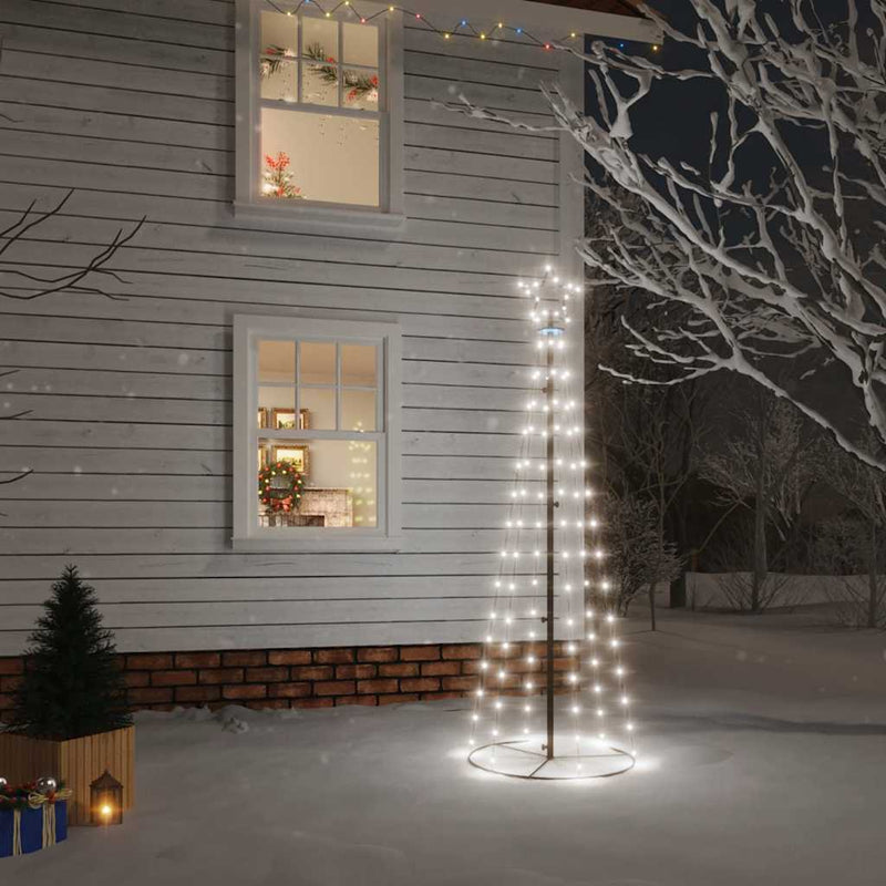 Vidaxl Kegelkerstboom 108 LED 70x180 cm blanco frío