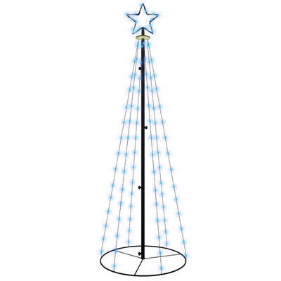 Vidaxl kegelkerstboom 108 led's 70x180 cm blauw