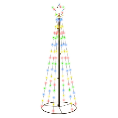 Vidaxl kegelkerstboom 108 led's 70x180 cm meerkleurig