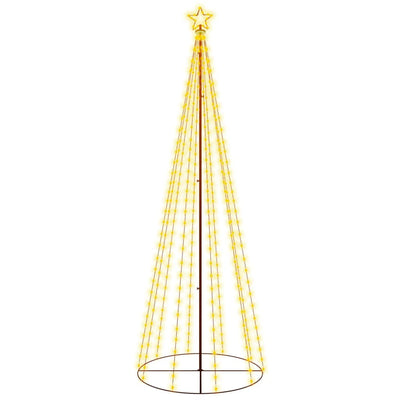 Vidaxl Kegelkerstboom 310 LED 100x300 cm Bianco caldo
