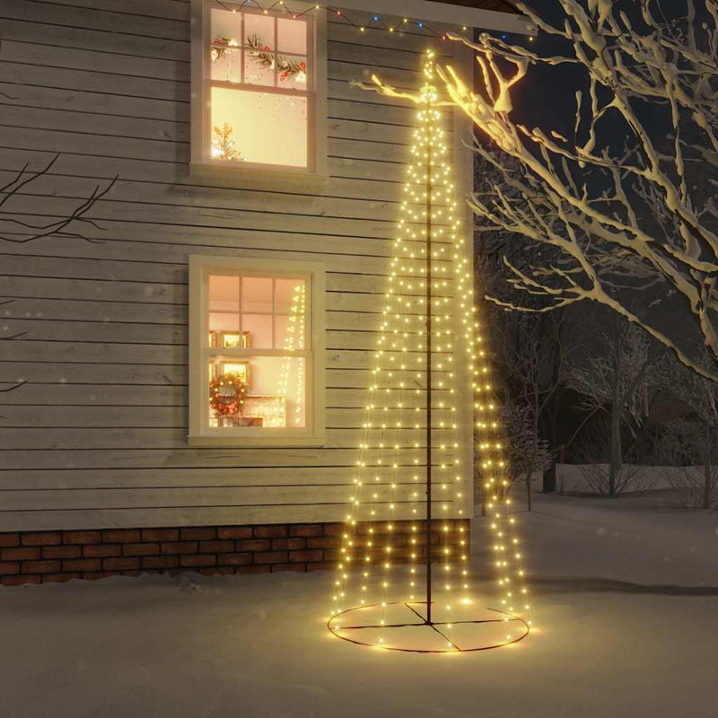 Vidaxl Kegelkerstboom 310 LED de 100x300 cm de blanco tibio