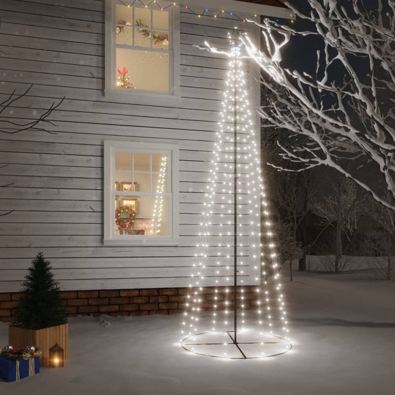 Vidaxl Kegelkerstboom 310 LED de 100x300 cm de blanco frío