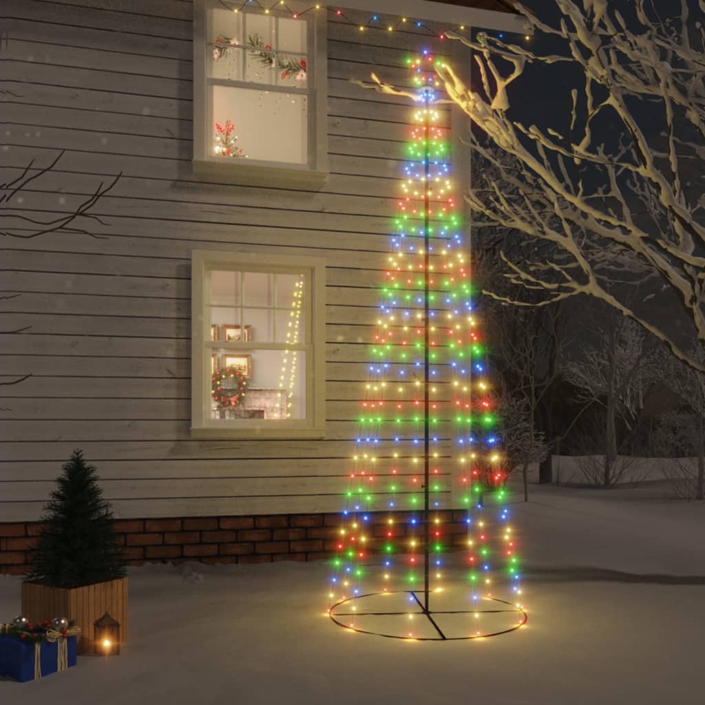 Vidaxl KegelkerstBoom 310 LED de 100x300 cm multiColeado