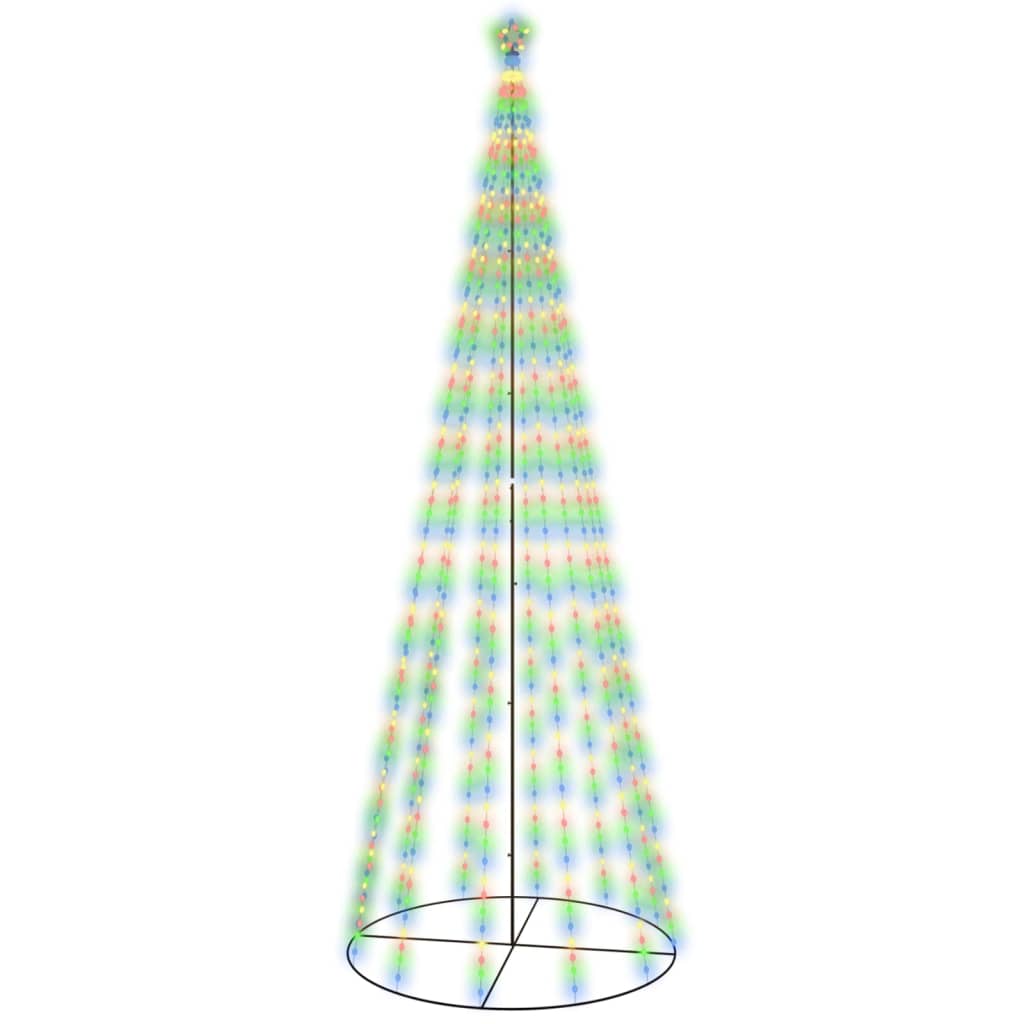 Vidaxl Kegelkerstboom 732 LED multicolore 160x500 cm
