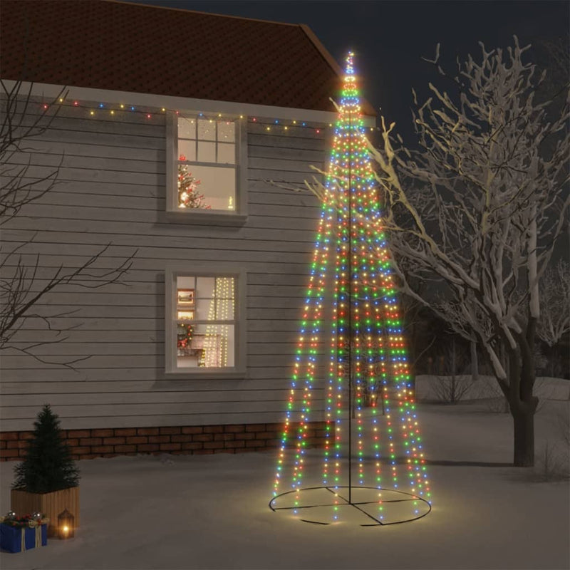 Vidaxl Kegelkerstboom 732 LED multicolore 160x500 cm