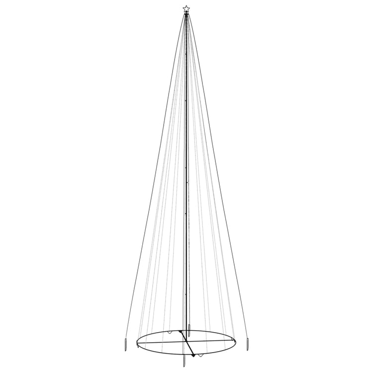 Vidaxl Kegelkerstboom 1134 LED Blu 230x800 cm
