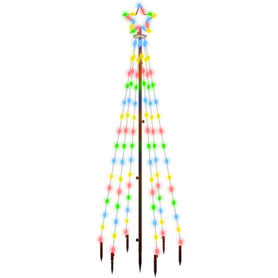 Albero di Natale Vidaxl con pin macinato 108 LED Multi -colorati 180 cm