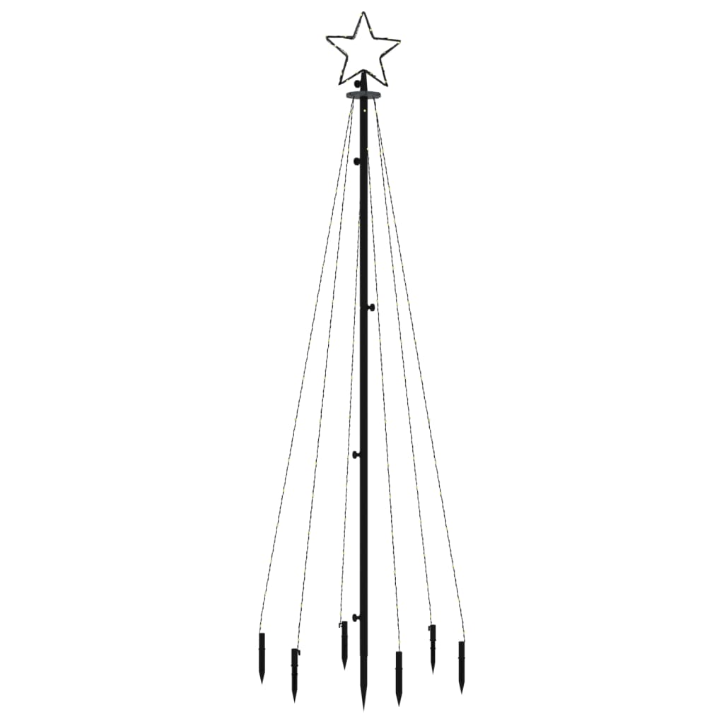 Albero di Natale Vidaxl con pin macinato 108 LED Multi -colorati 180 cm