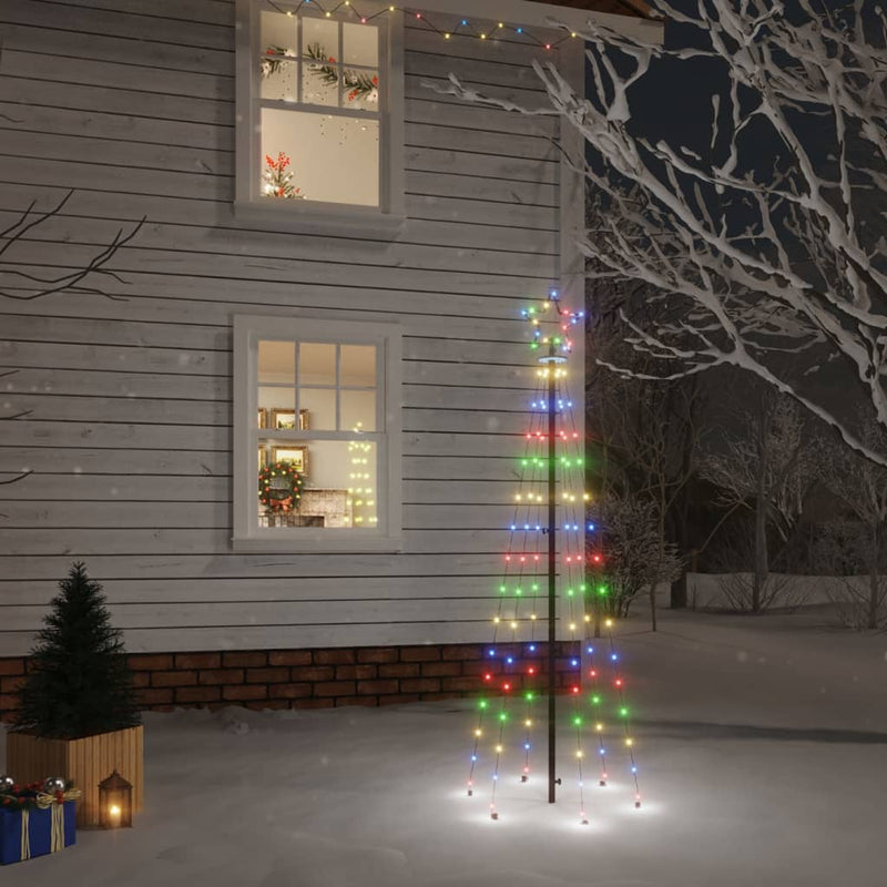 Albero di Natale Vidaxl con pin macinato 108 LED Multi -colorati 180 cm