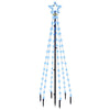 Vidaxl kerstboom met grondpin 108 led's blauw 180 cm