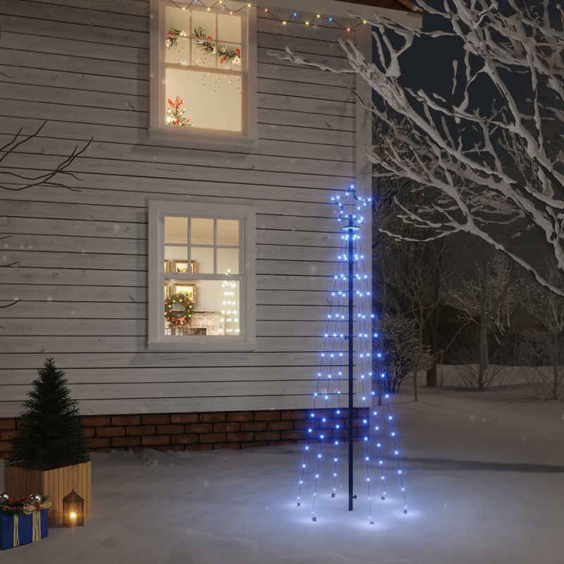 Vidaxl Tree di Natale con perno di terra 108 LED blu 180 cm