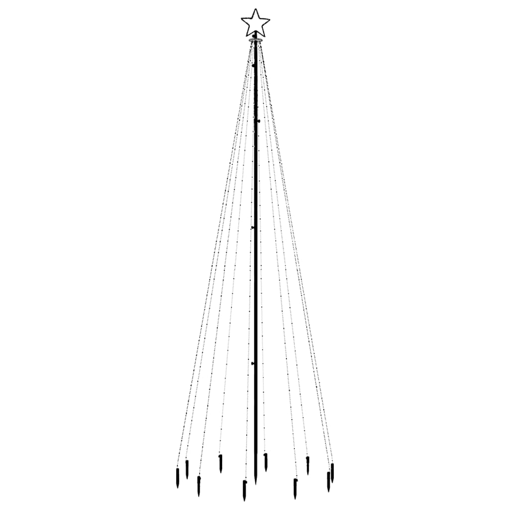 Vidaxl kerstboom met grondpin 310 led's warmwit 300 cm