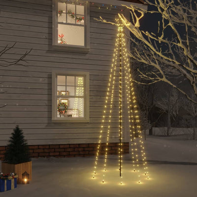 Vidaxl Tree di Natale con perno a terra 310 LED White White 300 cm