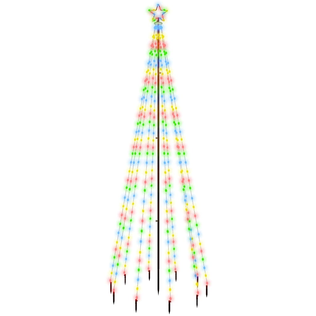 Vidaxl Tree di Natale con perno di terra 310 LED multicolore 300 cm