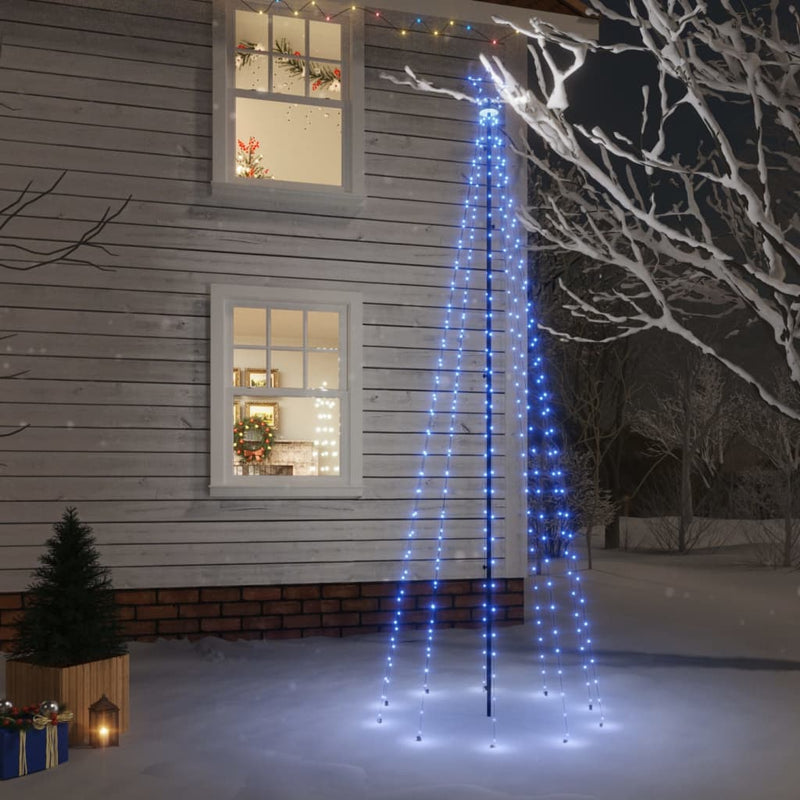 Albero di Natale Vidaxl con perno di terra 310 LED blu 300 cm