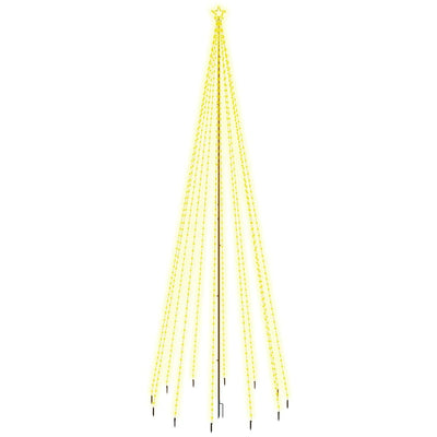 VidaXL Kerstboom met grondpin 732 LED's warmwit 500 cm