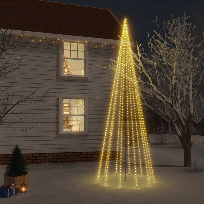 Albero di Natale Vidaxl con perno macinato 732 LED White White 500 cm