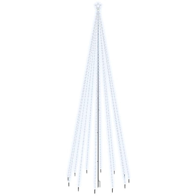 Vidaxl kerstboom met grondpin 732 led's koudwit 500 cm
