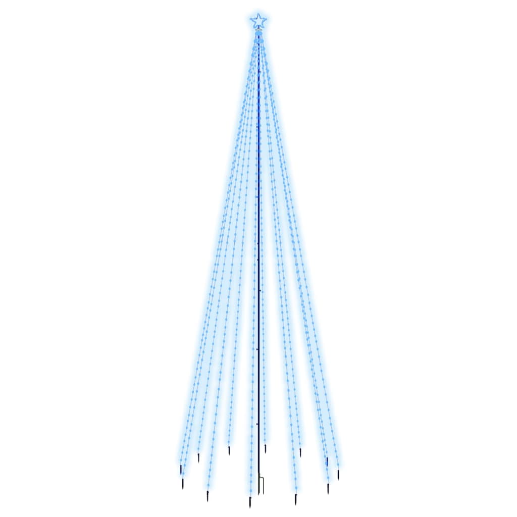 Árbol de Navidad Vidaxl con pin 732 LED azul 500 cm