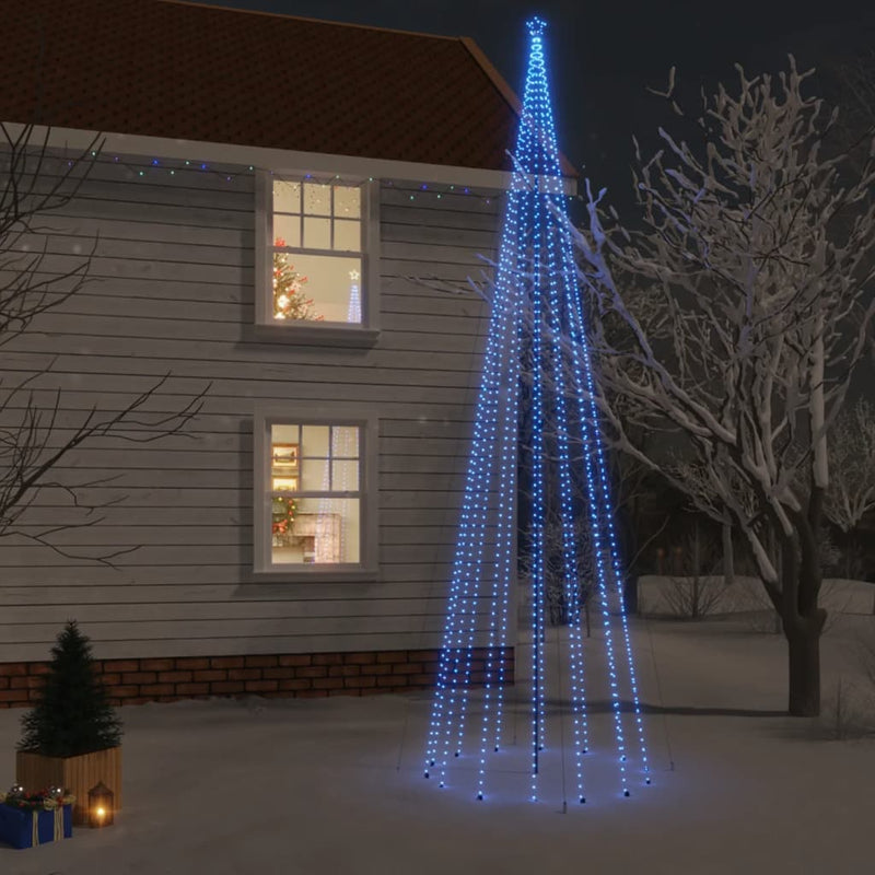 Vidaxl Tree di Natale con perno di terra 1134 LED blu 800 cm