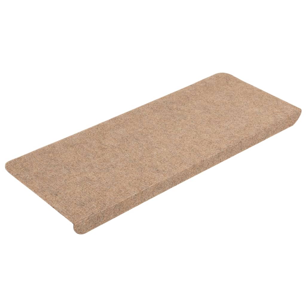 Vidaxl tappetini per autoadesivo 15 st 65x24.5x3,5 cm beige