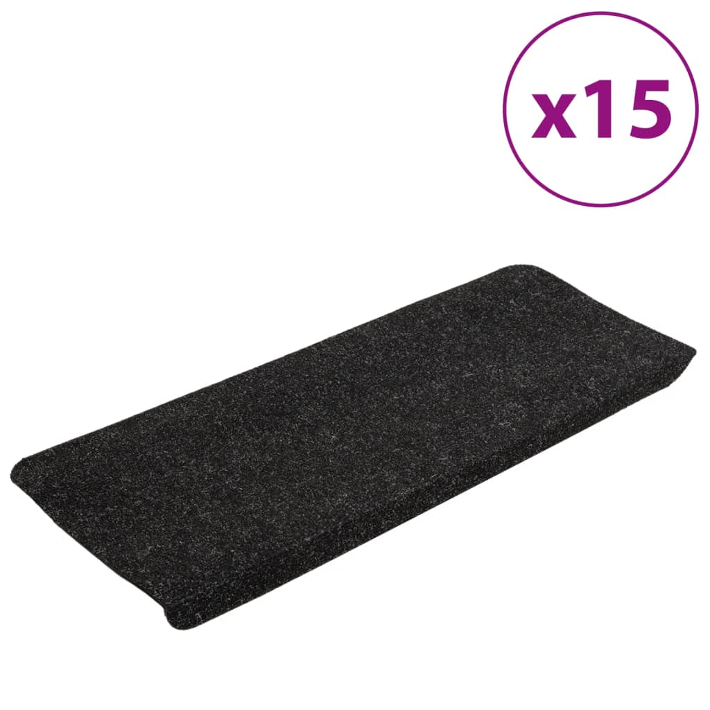 Vidaxl tappetini per autoadesivo 15 st 65x24.5x3,5 cm antracite -lorato