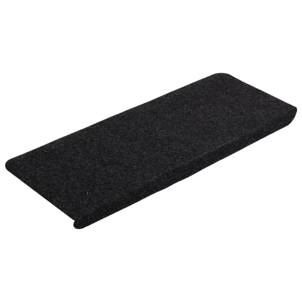 Vidaxl tappetini per autoadesivo 15 st 65x24.5x3,5 cm nero