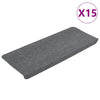 Vidaxl tappetini per autoadesivo 15 St 65x24.5x3,5 cm grigio