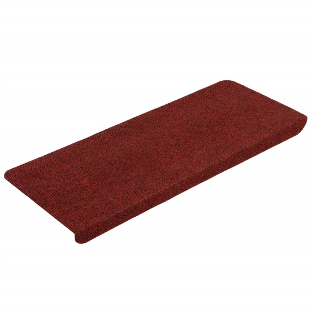 Vidaxl tappetini per autoadesivo 15 St 65x24.5x3,5 cm rosso