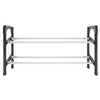 Vidaxl schoenenrek met 2 schappen verlengbaar 119x24x37 cm