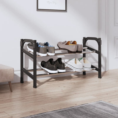 Vidaxl zapatero con 2 estantes que se extienden 119x24x37 cm