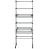 Vidaxl Draogk 3-strato con ruote 60x70x129 cm color argento