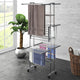 Vidaxl Draogk 3-strato con ruote 60x70x129 cm color argento
