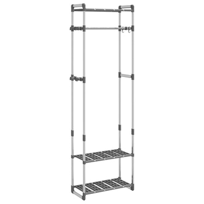 Vidaxl Clothing rack 3-layer 59x29x192 cm aluminum silver colored