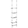 Vidaxl Garden Rack con 3 estantes de aluminio telescópico de color plateado