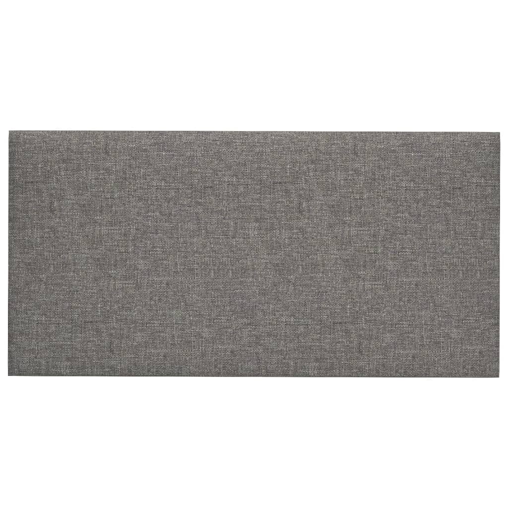 Paneles de pared Vidaxl 12 PCS 0.54 m² 30x15 cm de tela gris claro