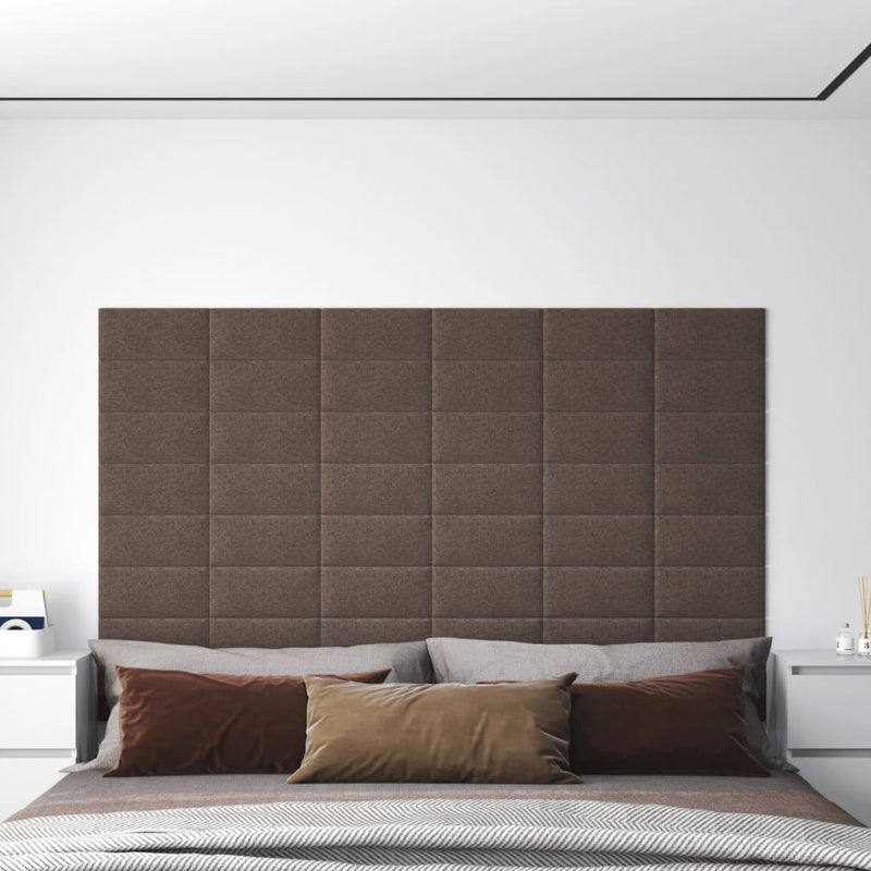 Pannelli a parete Vidaxl 12 pezzi 0,54 m² 30x15 cm Fabric taupe