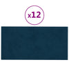 Vidaxl wandpanelen 12 st 0,54 m² 30x15 cm fluweel blauw