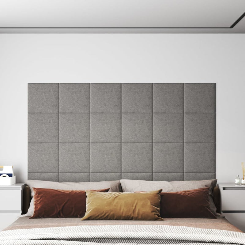 Pannelli a parete Vidaxl 12 ST 1,08 m² 30x30 cm Grigio chiaro