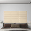 Paneles de pared Vidaxl 12 St 1.08 m² 60x15 cm de crema de tela