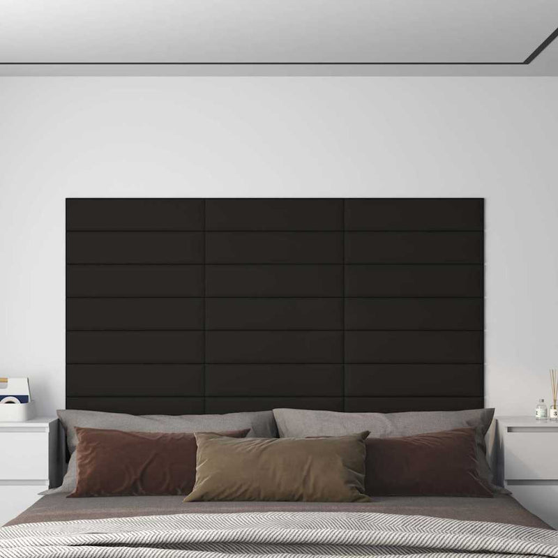 Paneles de pared Vidaxl 12 ST 1.08 m² 60x15 cm de tela negra