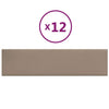 Paneles de pared Vidaxl 12 st 1.08 m² 60x15 cm de arte de cuero cappcinocolid