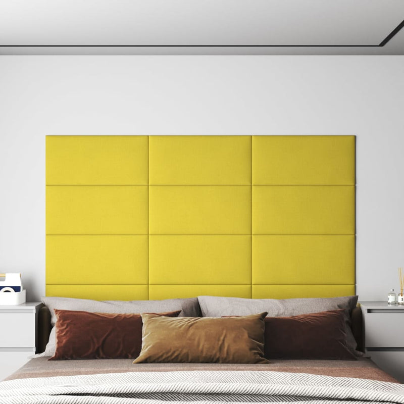 Pannelli a parete Vidaxl 12 ST 2,16 m² 60x30 cm Giallo chiaro