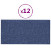 Paneles de pared Vidaxl 12 st 2.16 m² 60x30 cm tela azul