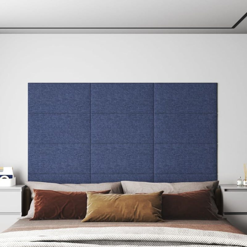 Pannelli a parete Vidaxl 12 ST 2,16 m² 60x30 cm tessuto blu